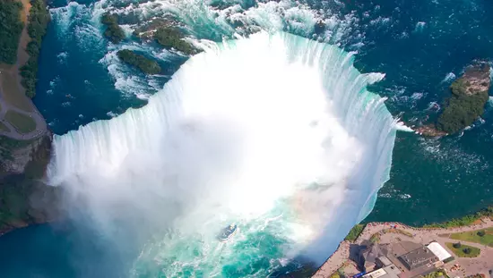 Vue aérienne des chutes du Niagara